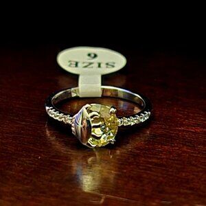 Fragrant Jewels Citrine/Topaz Hand Ring